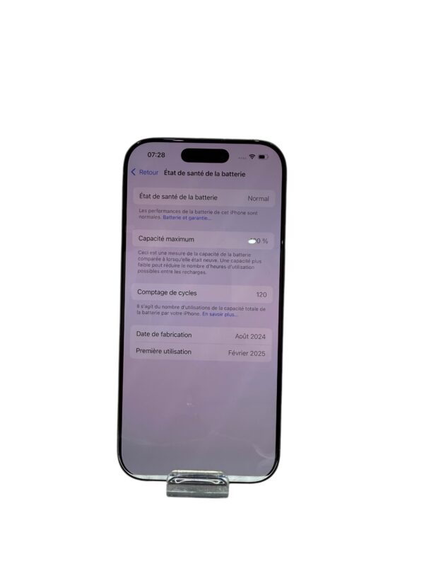 Apple IPhone 16 Pro 128GB batterie 100%. Garantie Apple 11.25 – Image 2
