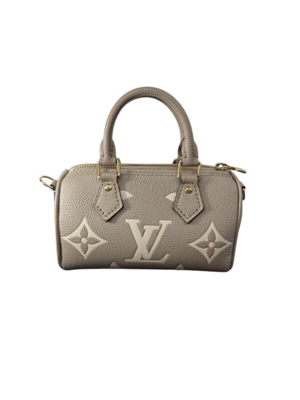 Louis Vuitton Speedy Nano, Cuir monogram empreinte. Etat neuf, avec facture. – Image 2