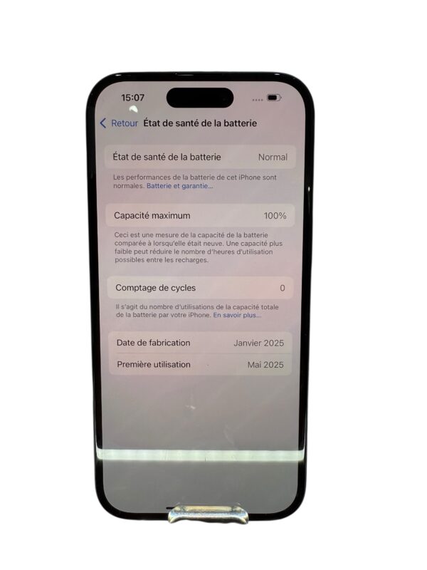 Apple IPhone 15 128GB Noir, neuf, garantie 2 ans. – Image 3